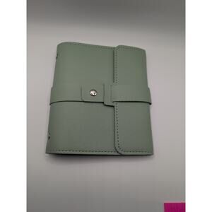 Enamel Pin Display Book 4 Page Faux Leather Travel Organize Collectsage green